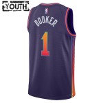 Maillot NBA Phoenix Suns Devin Booker Nike 2023-24 City Edition Violet Swingman - Enfant